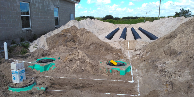 New Mound Septic System - Above Ground - Includes pump chamber, drain field and septic system